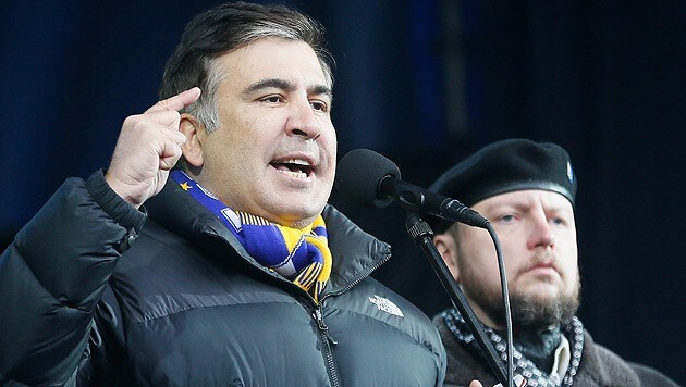 Ex-Präsident Michail Saakaschwili während eines Auftritts in Kiew im vergangenen März (Bild: APA/EPA/Sergey Dolzhenko)