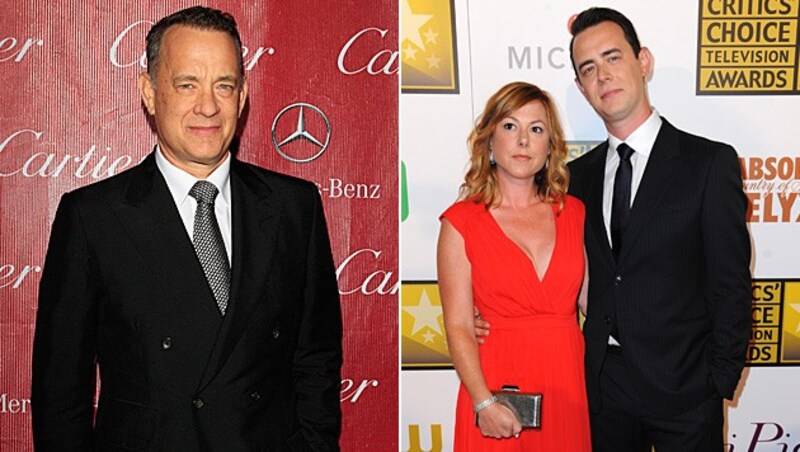 Colin Hanks und seine Ehefrau Samantha Bryant machten Tom Hanks bereits zweimal zum Großvater. (Bild: APA/EPA/NINA PROMMER, Richard Shotwell/Invision/AP)