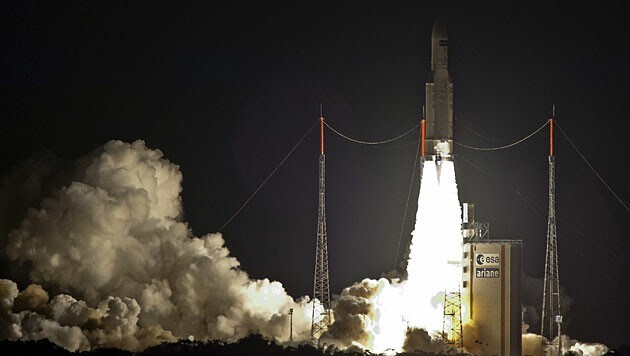 Der Start des Raumtransporters "Georges Lemaitre" in Kourou (Bild: EPA/CNES)