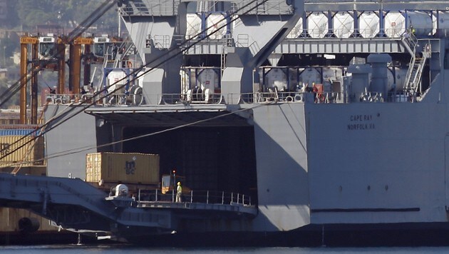 Das US-Spezialschiff "MV Cape Ray" hat mit der Zerstörung der syrischen Chemiewaffen begonnen. (Bild: AP)