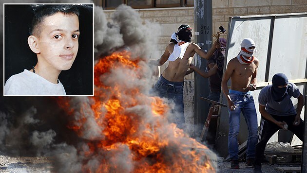 Ausschreitungen in Jerusalem nach Ermordung eines 16-jährigen Palästinensers (kl. Bild) (Bild: AFP)