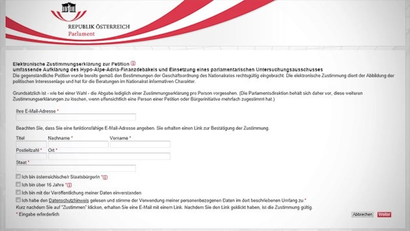 (Bild: Screenshot parlament.gv.at)