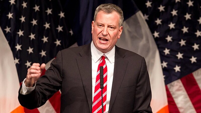 New Yorks Bürgermeister Bill de Blasio (Bild: AP)