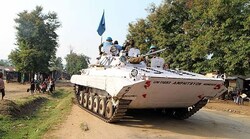 Ein UNO-Panzer im Kongo (Bild: AFP)