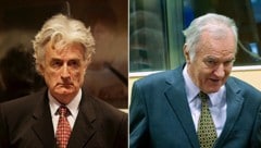 Radovan Karadzic und Ratko Mladic in Den Haag (Bild: EPA, AP)