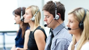 Empleados del centro de llamadas en el trabajo: el potencial de ingresos no es tan alto.  (Imagen: thinkstockphotos.de)