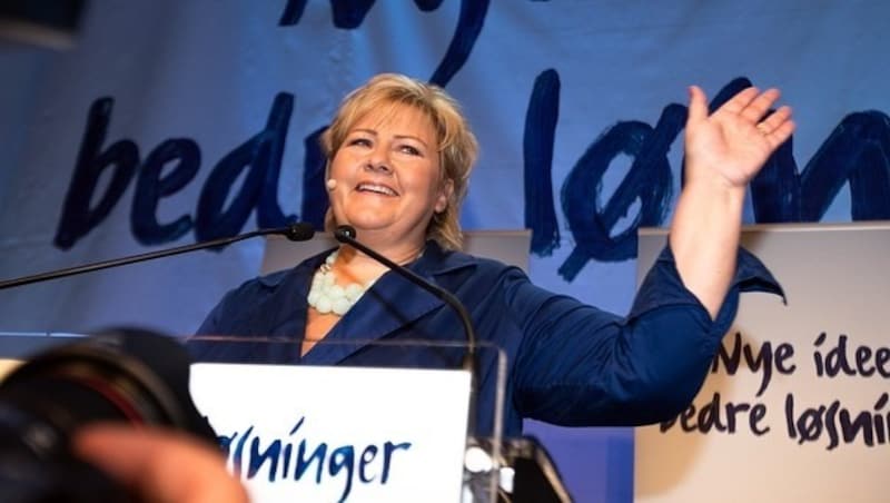 Erna Solberg (Bild: AFP)