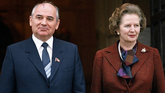 Gorbatschow mit der Thatcher (Bild: AP)