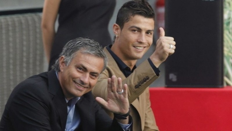 Jose Mourinho (l.) und Cristiano Ronaldo (Bild: EPA)