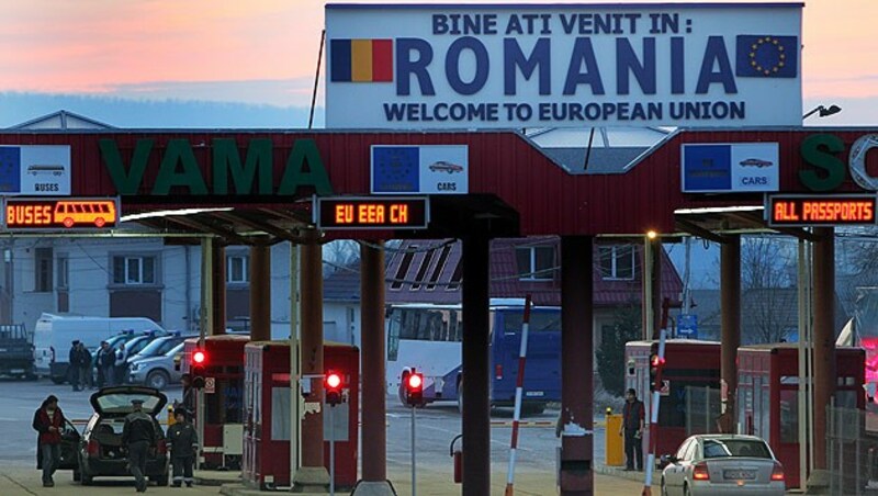 An der rumänischen Grenze beginnt die EU, aber nicht der Schengen-Raum. (Bild: EPA)