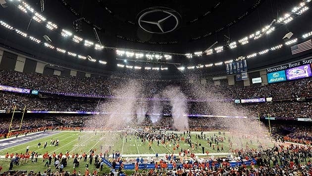 Zum achten Mal ist der Caesars Superdome in New Orleans Austragungsort des Superbowl. (Bild: EPA)