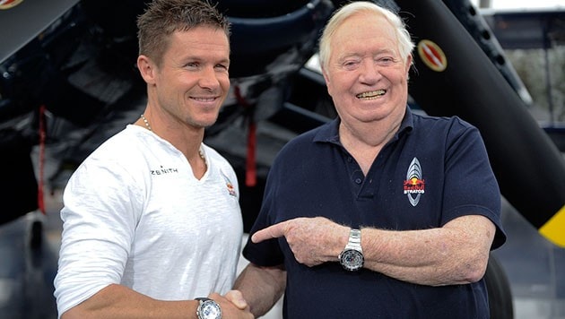 Baumgartner mit Vorbild Pilot Joe Kittinger