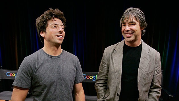 Sergey Brin und Larry Page im September 2008 (Bild: dapd)