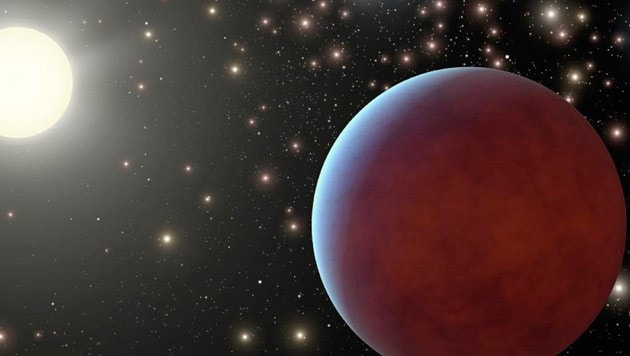 Artist's impression of the gas planet WASP-43b (Bild: NASA/JPL-Caltech)
